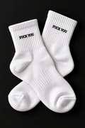 The FUCK YOU. Embroidered Socks