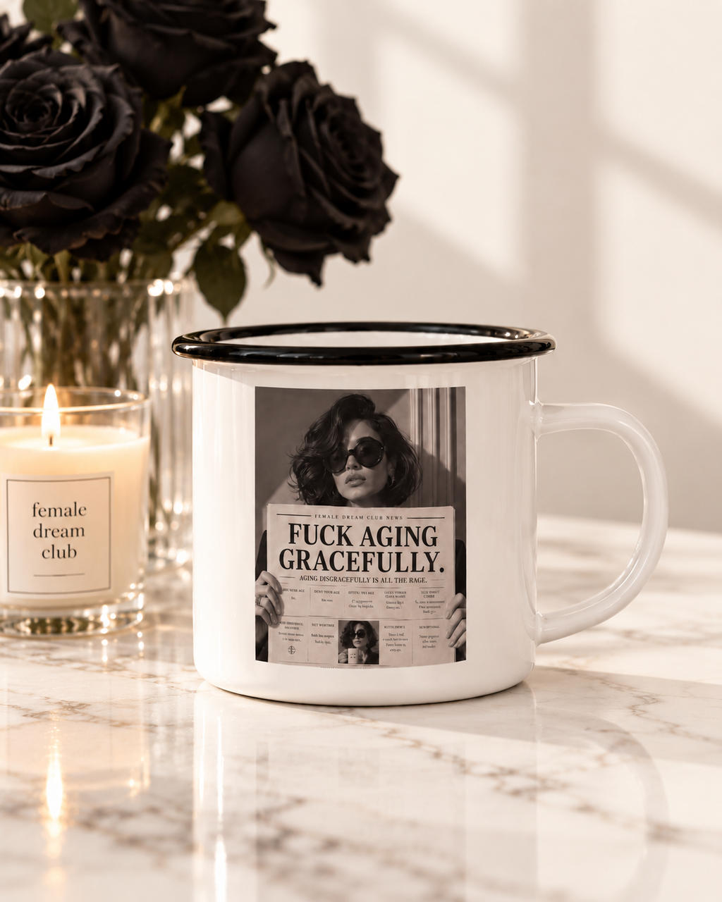 FUCK AGING GRACEFULLY. Retro Mug