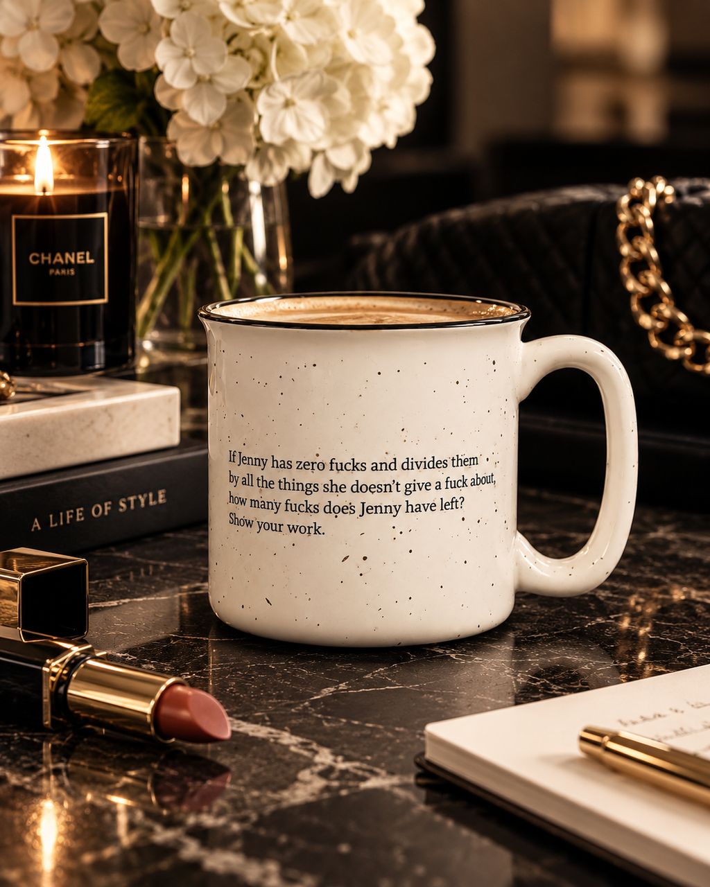 JENNY HAS ZERO FUCKS. Terrazzo Ceramic Mug