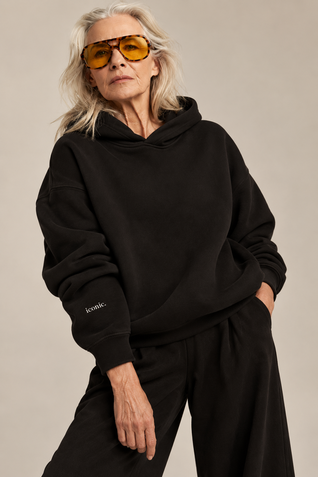 ICONIC. Oversized Sleeve Hoodie