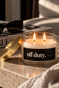 The OFF DUTY. Double-Wick Candle