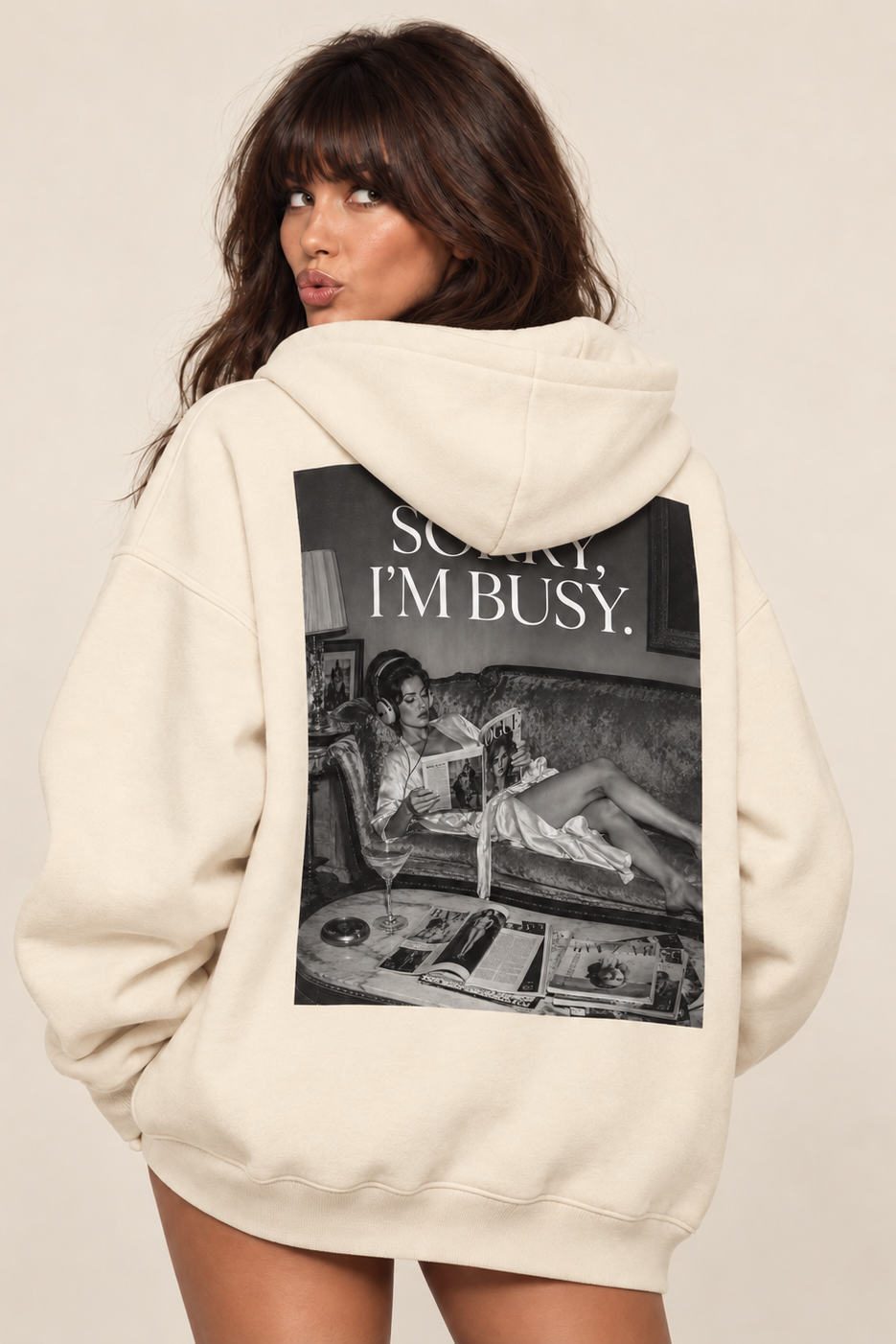 SORRY, I’M BUSY. Oversized Hoodie