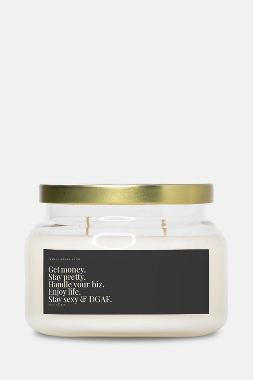 GET MONEY. STAY PRETTY. Double-Wick Candle