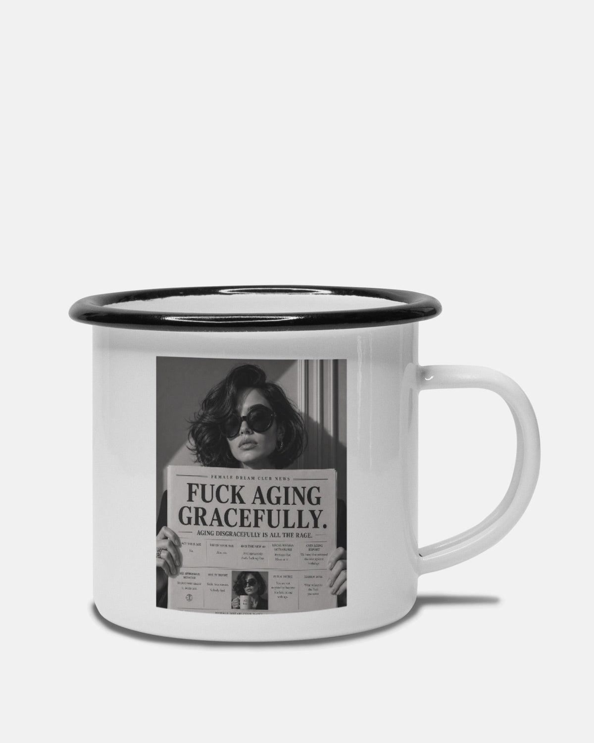 FUCK AGING GRACEFULLY. Retro Mug