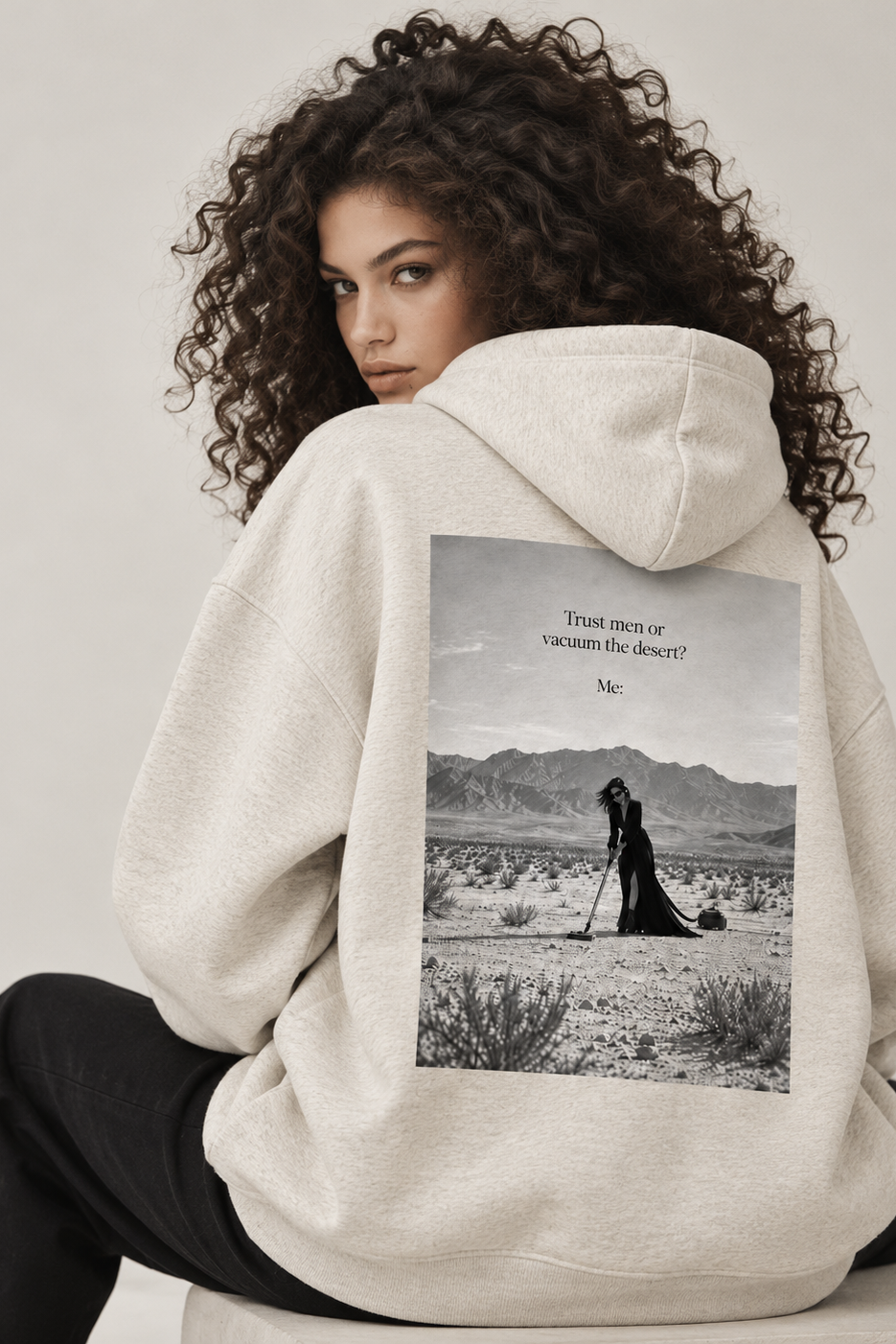The VACUUM THE DESERT. Boyfriend Hoodie